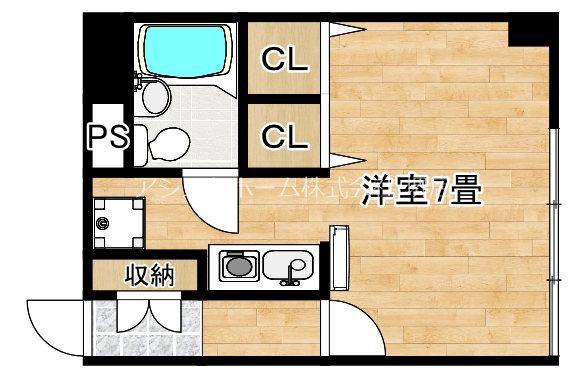 ジークレフ愛(ワンルーム/2階)の間取り写真