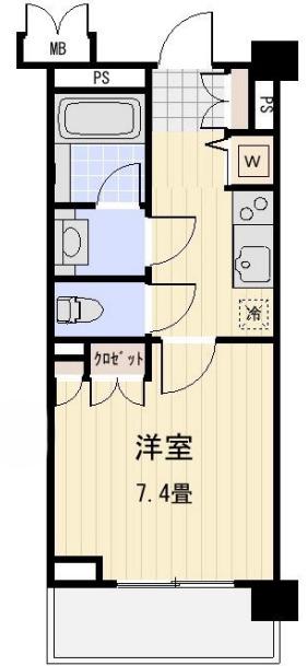 プロスペクト大森海岸(1K/6階)の間取り写真
