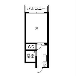 ロイヤルハイツウエダ(1K/2階)の間取り写真