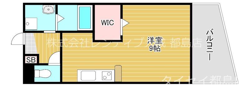 地下鉄谷町線 太子橋今市駅 徒歩5分 3階建 築10年(1K/1階)の間取り写真