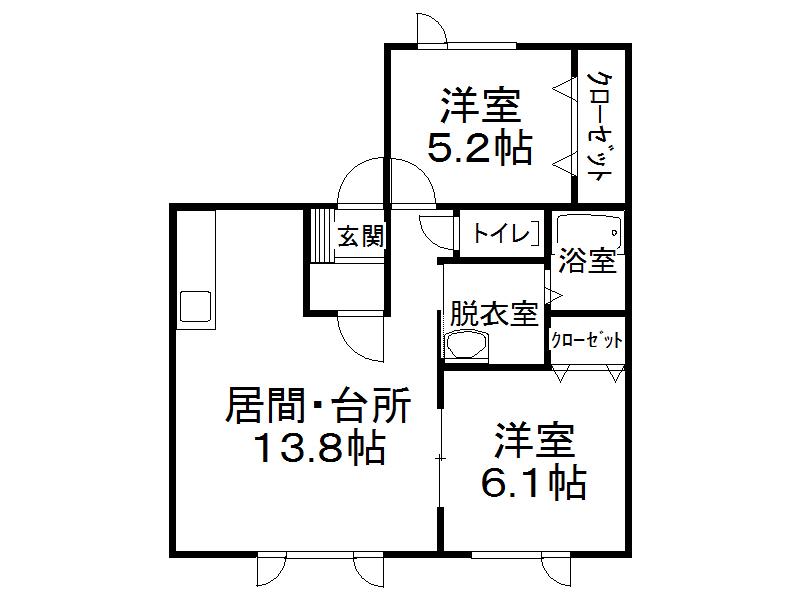 エーコーエピオンIII(2LDK/2階)の間取り写真