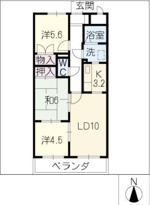 ノアコーワ(3LDK/2階)の間取り写真