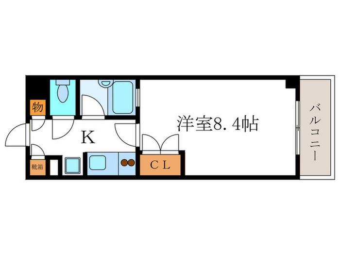 ステラ21(1K/2階)の間取り写真