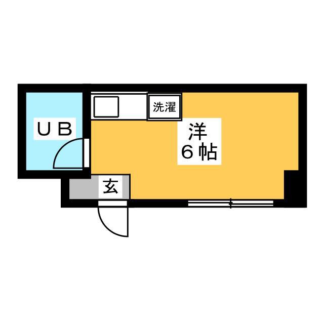 グリーンハイツ(ワンルーム/1階)の間取り写真