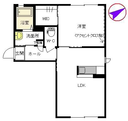 ディアノンSTAGE I (1LDK/2階)の間取り写真