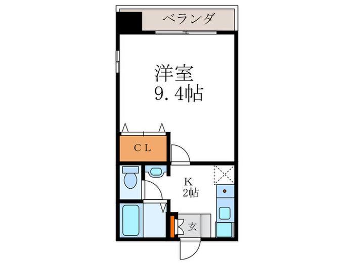 ハウスセゾン今出川河原町(1K/3階)の間取り写真