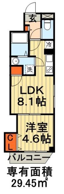 エスポワール(1LDK/2階)の間取り写真
