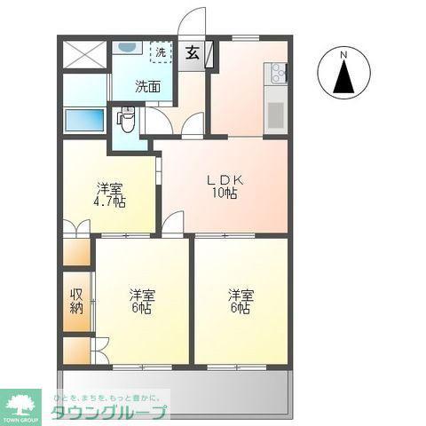 ガルサブランカ(3LDK/1階)の間取り写真