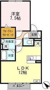 グリーンエクセルIII(1LDK/2階)の間取り写真