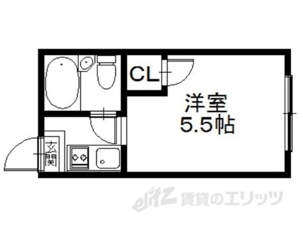 ラピス本町(ワンルーム/2階)の間取り写真
