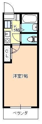 アビタシオン御幸町(1K/5階)の間取り写真