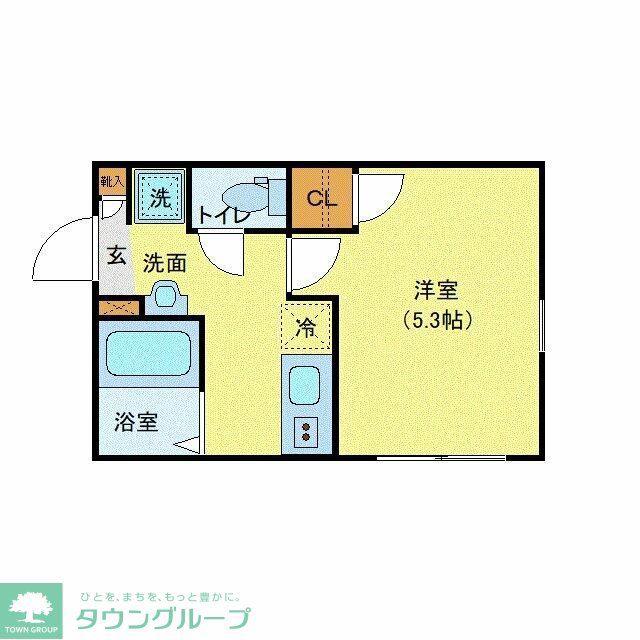 グレースコート町屋(1K/3階)の間取り写真