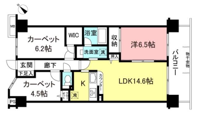 ルネ小田急相模原モアステージ(3LDK/8階)の間取り写真