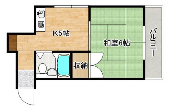 宮正商船ビル(1K/3階)の間取り写真