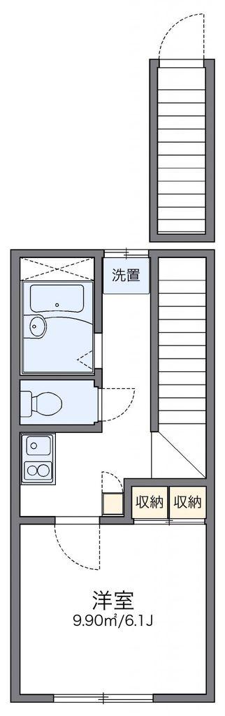 レオパレス中原(1K/2階)の間取り写真