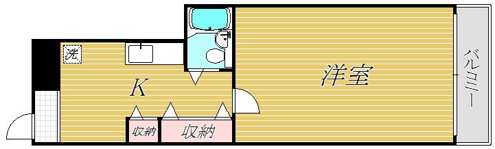 キャピタルビュー柴又(1K/3階)の間取り写真