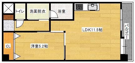 裕紀マンション(1LDK/3階)の間取り写真
