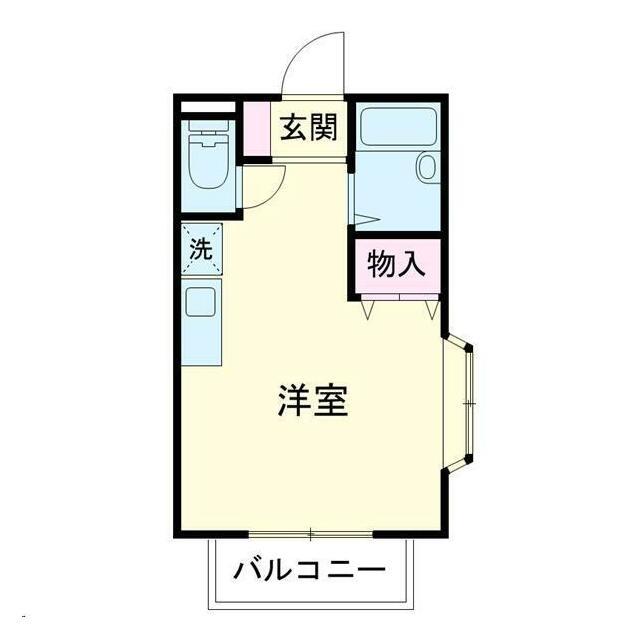 カームネス ガーデン(ワンルーム/2階)の間取り写真