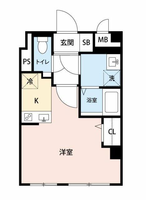 B′CASA 糀谷(ワンルーム/1階)の間取り写真