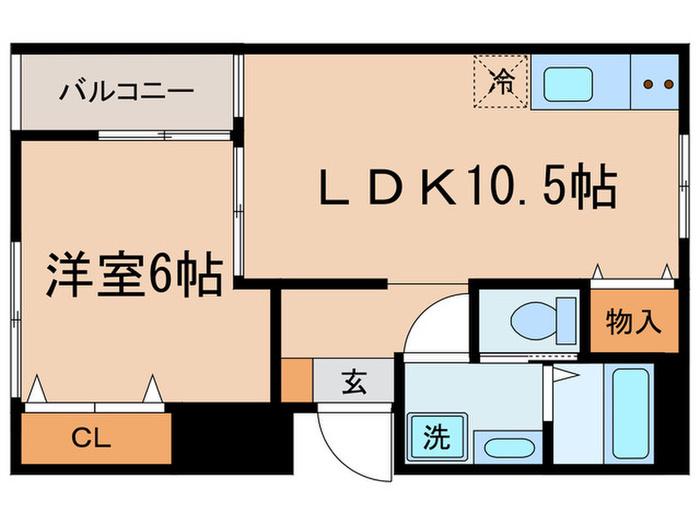 BAMBOO HOUSE(1LDK/2階)の間取り写真