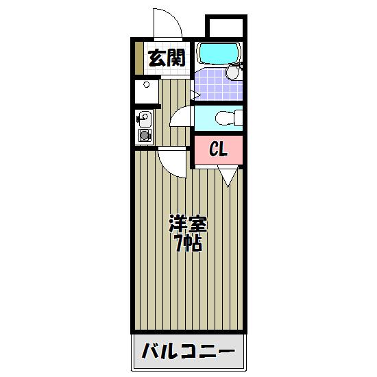 フェスタ千代田(1K/2階)の間取り写真