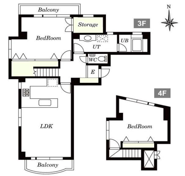 K S FLAT ケーズフラット(2SLDK/3階)の間取り写真