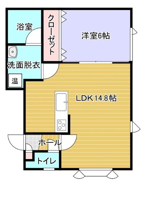 ピュアベイサイド(1LDK/2階)の間取り写真