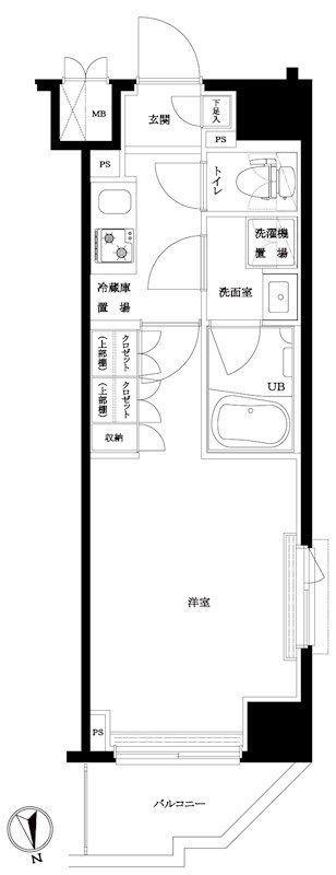 ルーブル新高島平(1K/5階)の間取り写真