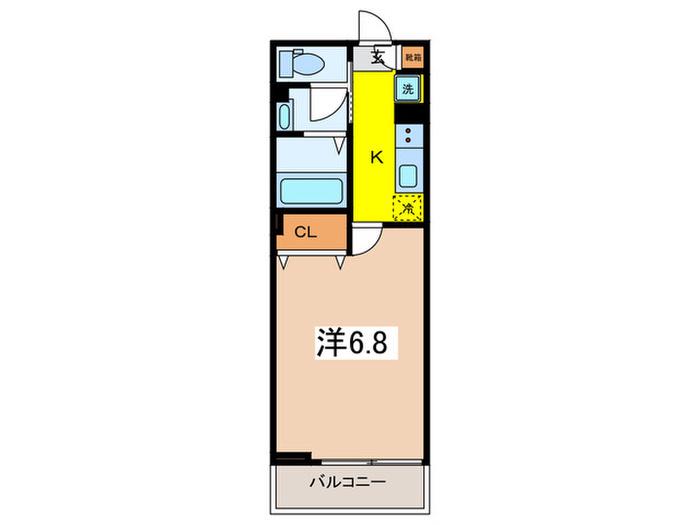 フォレスト ヤマザキ(1K/3階)の間取り写真