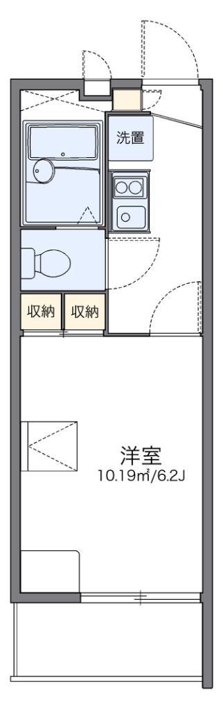 レオパレスエスポワール(1K/2階)の間取り写真