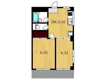 WILLさちが丘(1LDK/1階)の間取り写真
