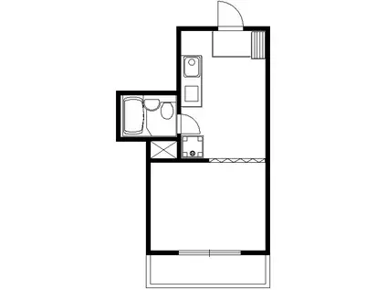 太洋ハイツ南麻布(1DK/6階)の間取り写真