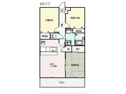 グランディール・エスト(3LDK/4階)の間取り写真