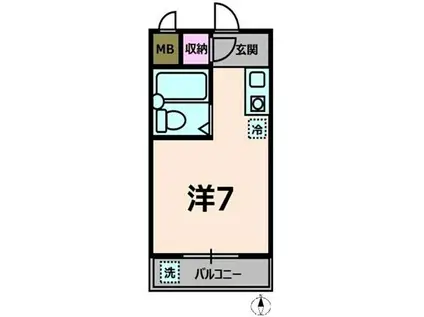 リッチライフ伊川谷II(ワンルーム/3階)の間取り写真