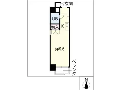 ラフィネ広路(ワンルーム/4階)の間取り写真