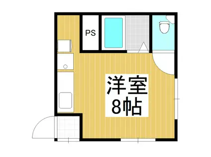 ハイツ入船(ワンルーム/1階)の間取り写真