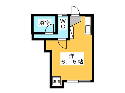 ベータスペース(ワンルーム/1階)の間取り写真
