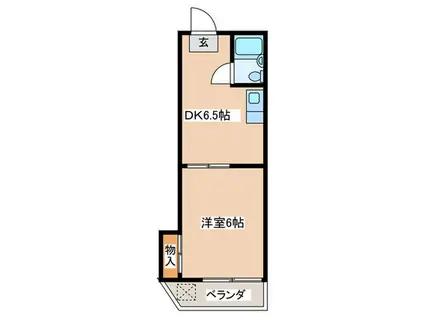 栄マンション(1DK/3階)の間取り写真