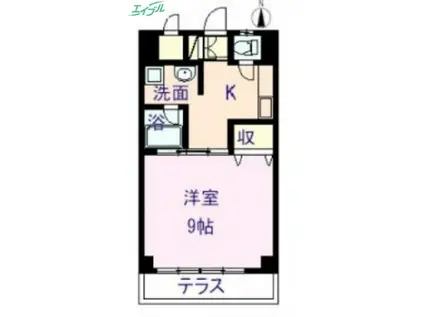 グランドール新福(1K/1階)の間取り写真