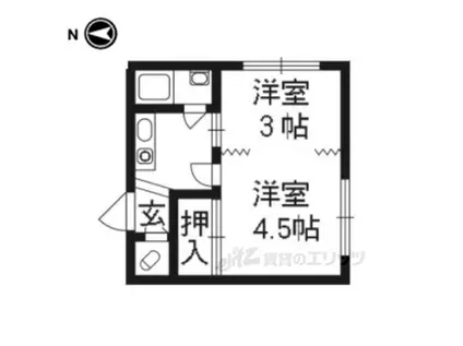 木村第2ビル(2K/2階)の間取り写真