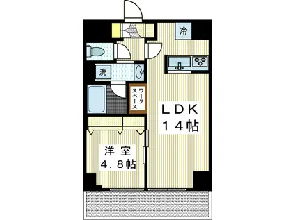 ALIVIO-アリビオ-(1LDK/6階)の間取り写真