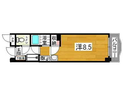 エクセランス・ド・小松島(ワンルーム/3階)の間取り写真