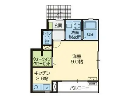 ミルフィーユ桜B(1K/1階)の間取り写真