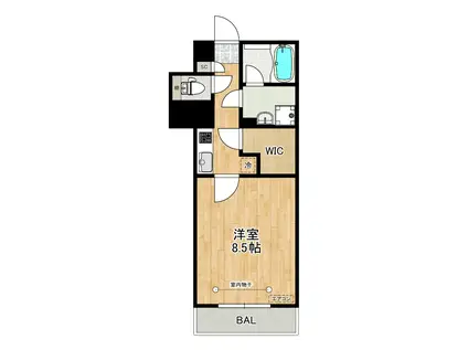 ソシア戸田公園(1SK/2階)の間取り写真