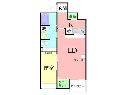 フォルケホイスコーレ湘南(1LDK/1階)の間取り写真