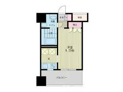 ルネ日本橋アネーロ(ワンルーム/4階)の間取り写真