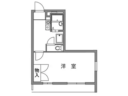 メゾン西寺尾II(1K/3階)の間取り写真