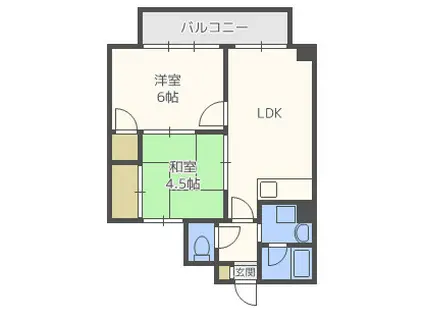 ライフステージヨシダ(2LDK/3階)の間取り写真