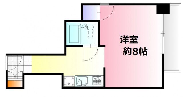 佐伯ビル(1K/3階)の間取り写真