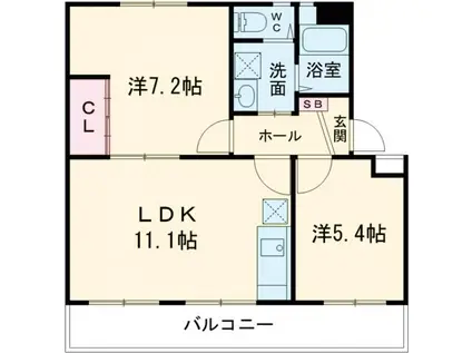 小川マンション(2LDK/3階)の間取り写真